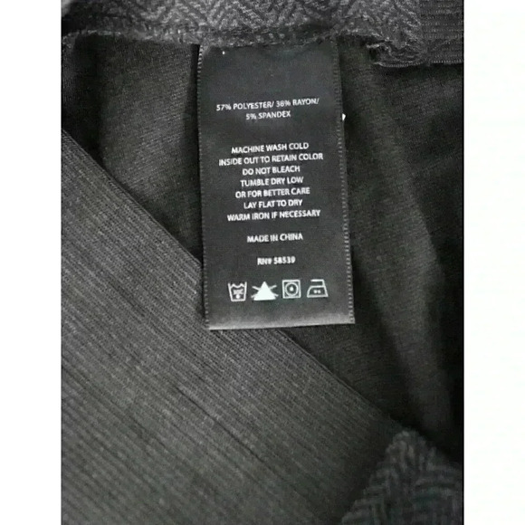 Kut from the Kloth Joan Skinny Pull On Herringbone Comfort Waist Dress Slacks L - Picture 10 of 14